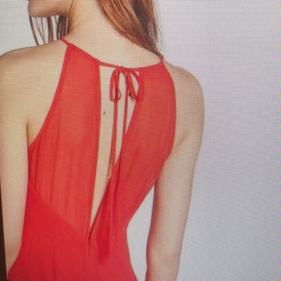 Express High Neck Godet Sleveless Maxi Dress - Picture 2 of 8